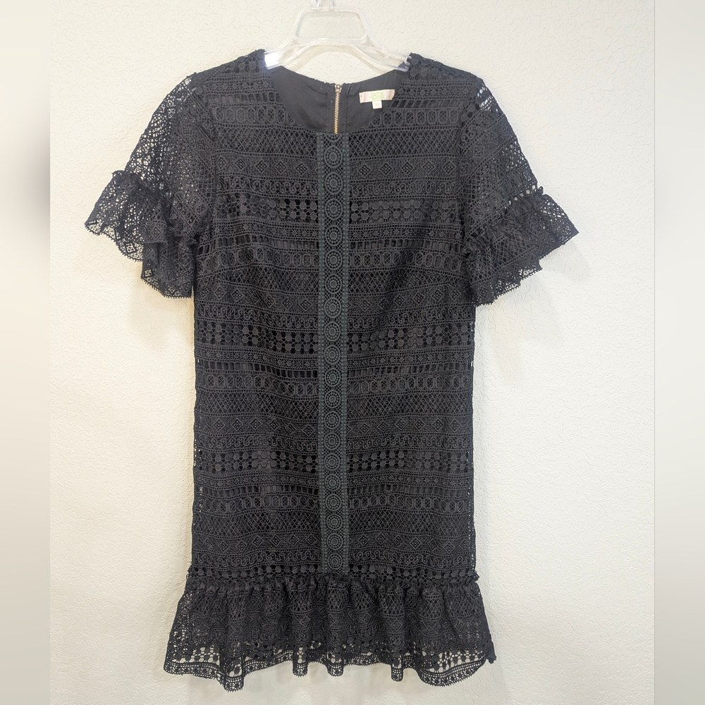 Elegant Black Lace Mini Dress